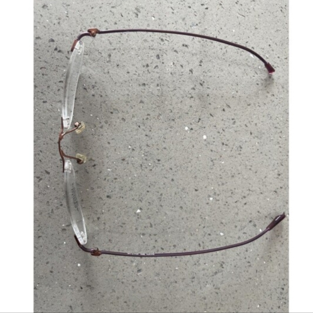 GUESS Men's Rimless Eyeglasses — Brown Temples, Gold Bridge - Picture 3 of 5